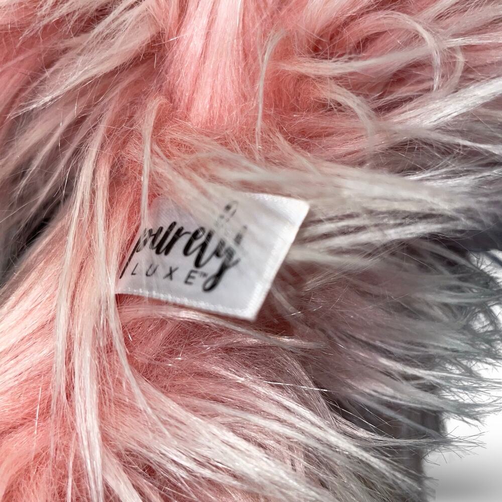 Aurora Purely Luxe Pink Sloth Plush Stuffed Animal Long Hair Shaggy 10" Fluffy - Picture 6 of 7
